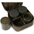 Geanta Fox Voyager 6 Pot Hookbait Case, Kaki, 17x17x10cm Geanta Fox Voyager 6 Pot Hookbait Case, Kaki, 17x17x10cm