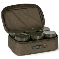 Geanta Fox Voyager 8 Pot Hookbait Case, Kaki, 25x12x16cm