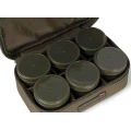 Geanta Fox Voyager 8 Pot Hookbait Case, Kaki, 25x12x16cm