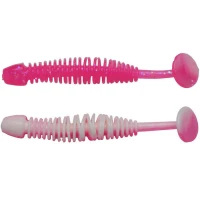 Grub Berkley Powerbait Power Leech, Pink / White, 6cm, 10buc/pac