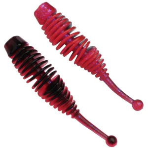 Grub BERKLEY PowerBait Power Naiad, Salmon Egg Red Black, 3cm, 6buc/pac