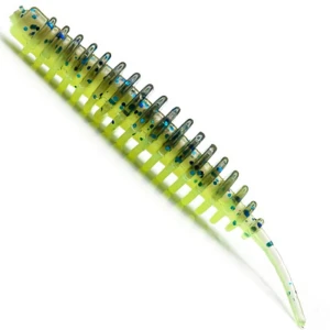 Grub FAST STRIKE Flexi Worm, 5cm, Chartreuse Blue Back, 10buc/pac