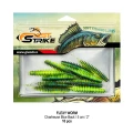 Grub FAST STRIKE Flexi Worm, 5cm, Chartreuse Blue Back, 10buc/pac