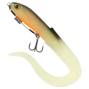 Grub FOX RAGE Slick Eel Loaded, UV Hot Olive, Nr.2/0, 35cm, 1buc/pac