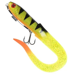Grub FOX RAGE Slick Eel Loaded, UV Perch, Nr.2, 21cm, 1buc/pac