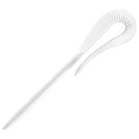 Grub Libra Bass Crazy Tail Worm, 001 White, 14cm, 8buc/pac