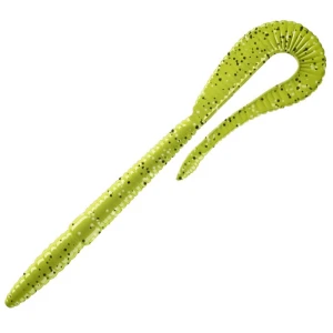 Grub Libra Bass Crazy Tail Worm, 006 Hot Yellow, 14cm, 8buc/pac