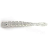 Grub Mustad Aji Micro Fla, Clear Rainbow Glitter Silver, 5cm, 15buc/pac