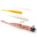 Grub Mustad Aji Micro Fla, Clear Red Glitter, 5cm, 15buc/pac Grub Mustad Aji Micro Fla, Clear Red Glitter, 5cm, 15buc/pac