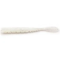 Grub Mustad Aji Micro Fla, White Glow Glitter, 5cm, 15buc/pac