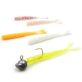 Grub Mustad Aji Micro Pilo, Orange Glow Glitter, 5cm, 15buc/pac