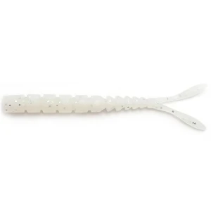 Grub Mustad Aji Micro Pilo, White Glow Glitter, 5cm, 15buc/pac