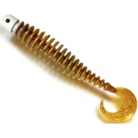 Soft Bait Black Cat Curly Worm Grub, Motor Oil, 17cm, 1buc/pac Soft Bait Black Cat Curly Worm Grub, Motor Oil, 17cm, 1buc/pac