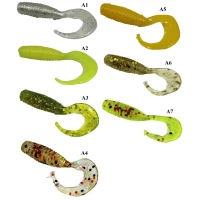 Grub Relax Twister, 3,5cm, Varianta A6, 10 Buc/Plic, Multicolor