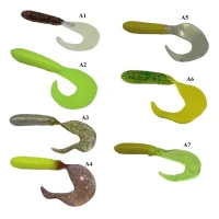 Grub Relax Twister, 6cm, Varianta A3, 10 Buc/Plic, Multicolor