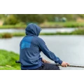 Hanorac PRESTON Navy Tide Zip Hoodie, Marimea XXXL