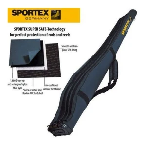 Husa Rigida Lansete Sportex III Grey, 3 Compartimente, 125cm