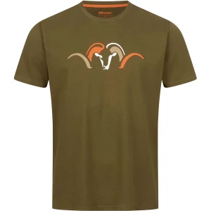 Tricou BLASER Argali 3D Debossed T 25, Dark Olive, Marime XL