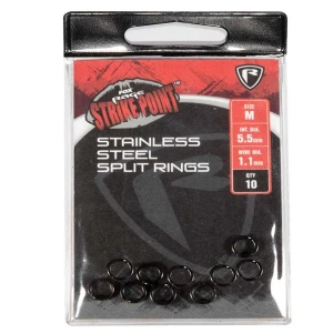 Inele Despicate Fox Rage Srike Point Stainless Steel Medium, 10buc