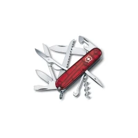 Briceag Multifunctional Victorinox Huntsman, 9.1 Cm, Rosu Transparent