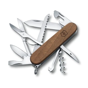 Briceag Multifunctional Victorinox Huntsman Wood, Lemn Nuc, 9.10cm Briceag Multifunctional Victorinox Huntsman Wood, Lemn Nuc, 9.10cm