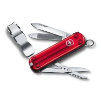 Briceag Multifunctional Victorinox, Nail Clip 580, 6.5cm, Rosu Transparent