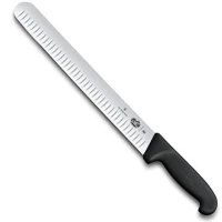 Cutit Bucatarie Victorinox Fibrox Slicing Knife, Lama Gofrata 30cm, Negru