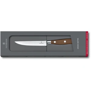 Cutit Bucatarie Victorinox Grand Maître Wood, Lama Zimtata 12cm, Maro, Cutie Cadou
