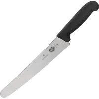 Cutit Bucatarie Victorinox Pastry Knife, Fibrox, Lama Zimtata 26cm, Negru, Cutie Cadou