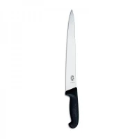 Cutit Bucatarie Victorinox Slicing Knife, Fibrox, Varf Ascutit, Lama 30cm, Negru