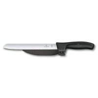 Cutit Bucatarie Victorinox Swiss Classic Dux-knife, Margine Ondulata, 21cm, Negru