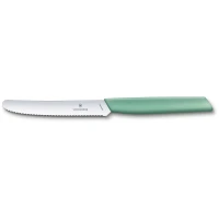 Cutit Bucatarie Victorinox Table Knife, Lama Zimtata 11cm, Verde Menta