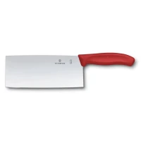 Cutit Victorinox Swiss Classic Chinese Chef's Knife, Lama 18 cm, Rosu Cutie Cadou