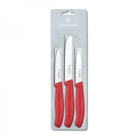Set 3 Cutite Bucatarie Victorinox, Inox, 8/11 cm, Rosu Set 3 Cutite Bucatarie Victorinox, Inox, 8/11 cm, Rosu