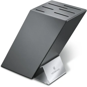 Suport Cutite Victorinox Swiss Modern Knife Block,  20cm, Lemn Fag, Negru