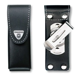 Teaca Piele Cu Clips Victorinox, 12cm, 45g, Neagra Teaca Piele Cu Clips Victorinox, 12cm, 45g, Neagra