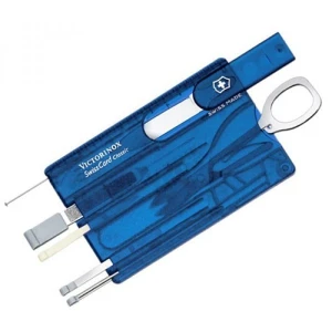 Trusa Multifunctional Victorinox SwissCard Classic, albastru transparent - 0.7122.T2 Trusa Multifunctional Victorinox SwissCard Classic, albastru transparent - 0.7122.T2
