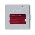 Trusa Multifunctionala Victorinox SwissCard, rosu transparent - 0.7100.T Trusa Multifunctionala Victorinox SwissCard, rosu transparent - 0.7100.T