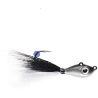 JIG MUSTAD BIG EYE BUCKTAIL BLACK SILVER/BW SILVER CRYSTAL FLASH 14G JIG MUSTAD BIG EYE BUCKTAIL BLACK SILVER/BW SILVER CRYSTAL FLASH 14G