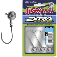 Jig Turnat Kamatsu Jighead Extra Double Worm Holder, Nr.1/0, 12g, 3buc/pac