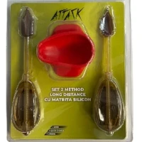 Set Momitoare Attack Feeder Long Distance + Mould, 60g, 2buc/set