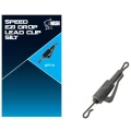 Clips Plumb Piedut Nash Speed Ezi Drop Lead Clip Silt + Vartej cu Agrafa Rapida, 8buc/pac Clips Plumb Piedut Nash Speed Ezi Drop Lead Clip Silt + Vartej cu Agrafa Rapida, 8buc/pac
