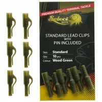 Clipsuri Plumb Pierdut Select Baits Standard Lead Clips Weed Green, 10buc/pac