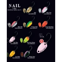 LINGURITA OSCILANTA COLMIC HERAKLES TROUT AREA NAIL 2gr Silver Red LINGURITA OSCILANTA COLMIC HERAKLES TROUT AREA NAIL 2gr Silver Red