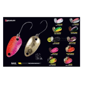 Lingura Oscilanta Colmic Herakles Trout Area Nail 2g Electric Orange