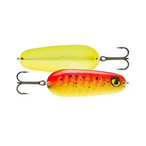 Lingura Oscilanta Rapala Nauvo Gold Fluorescent Red 6.6cm 19g