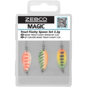 Set Oscilante ZEBCO Trout Flashy Spoon Set, 3.2g, 3buc/pac