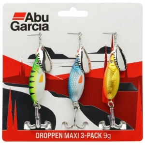 Lingura Rotativa ABU GARCIA Droppen Maxi Spinners Set, Multicolor, 12g, 8.5cm, 3buc/pac Lingura Rotativa ABU GARCIA Droppen Maxi Spinners Set, Multicolor, 12g, 8.5cm, 3buc/pac