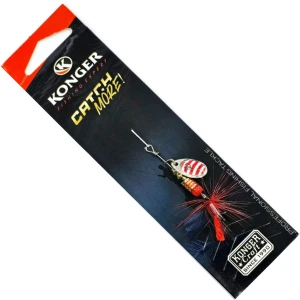 Lingura Rotativa KONGER Devil Champion, Red Stripes, No.0, 2.5g, 1buc/pac