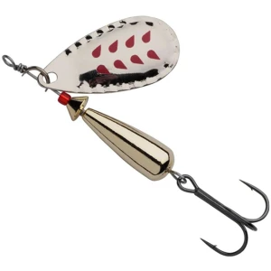 Lingurita Rotativa ABU GARCIA Droppen LF, Culoare Silver/Red Marks, 4cm, 4g